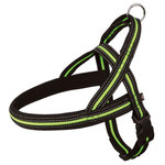 Arnés Noruego Fusion, L, 60-76 cm/35 mm, Negro-Verde