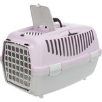 Capri 2 transport box, XS–S: 37 × 34 × 55 cm, light grey/light lilac