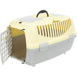 Capri 2 transport box, XS–S: 37 × 34 × 55 cm, light grey/yellow