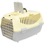 Capri 2 transport box, XS–S: 37 × 34 × 55 cm, light grey/yellow
