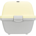 Capri 2 transport box, XS–S: 37 × 34 × 55 cm, light grey/yellow
