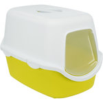 Vico cat litter tray, with hood, 40 × 40 × 56 cm, lime/white