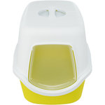 Vico cat litter tray, with hood, 40 × 40 × 56 cm, lime/white