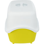 Vico cat litter tray, with hood, 40 × 40 × 56 cm, lime/white