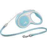 flexi New COMFORT, cord leash, XS: 3 m, light blue