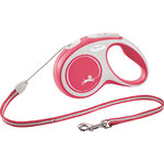 flexi New COMFORT, cord leash, M: 8 m, red