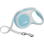 flexi New COMFORT, Cinta Enrollable, M: 5 m, Azul Claro