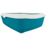 Bandeja Higiénica Classic, 37 × 15 × 47 cm, Azul petróleo/Blanco