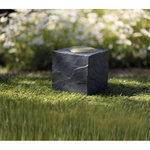 Piedra Conmemorativa Cubo Corazón, 11 × 11 × 11 cm, Gris
