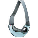 Mochila Frontal Sling, 50 × 25 × 18 cm, Gris Claro/Azul Claro