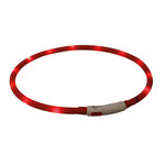 Aro Flash USB, Silicona, XS–XL, 70 cm/ø10 mm, Rojo