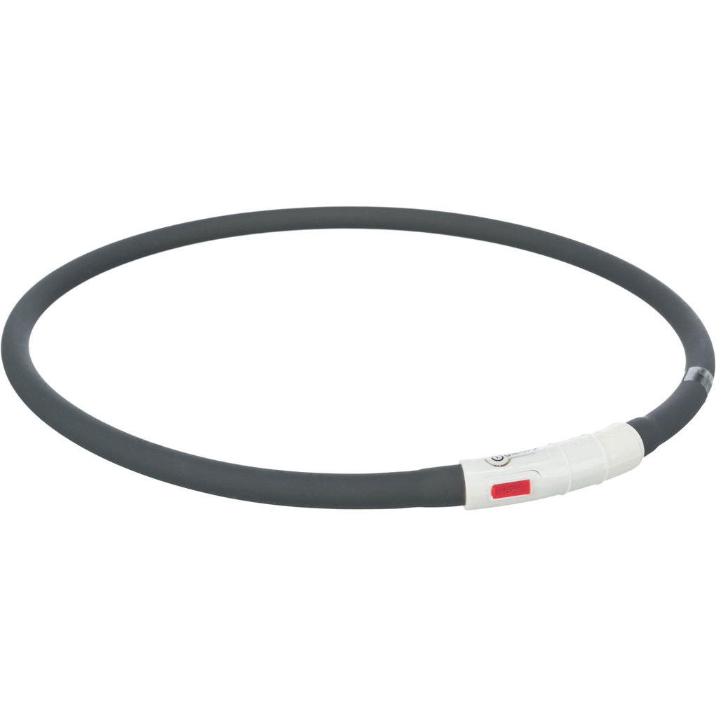 Flash light ring USB, silicone, XS–XL: 70 cm/ø 10 mm, black