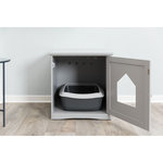 Casa para WC Gatos, 49 × 51 × 51 cm, gris