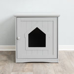 Casa para WC Gatos, 49 × 51 × 51 cm, gris