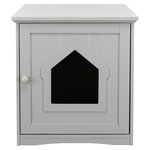 Casa para WC Gatos, 49 × 51 × 51 cm, gris