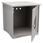 Casa para WC Gatos, 49 × 51 × 51 cm, gris