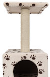 Junior Zamora scratching post, 60 cm, beige with paw prints