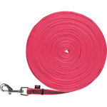 Tracking leash, 15 m/15 mm, pink