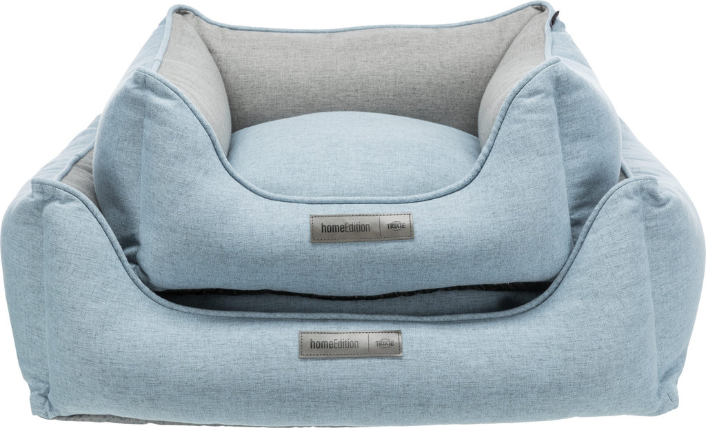 Cama Lona, cuadrado, 60 × 50 cm, Azul Claro/Gris