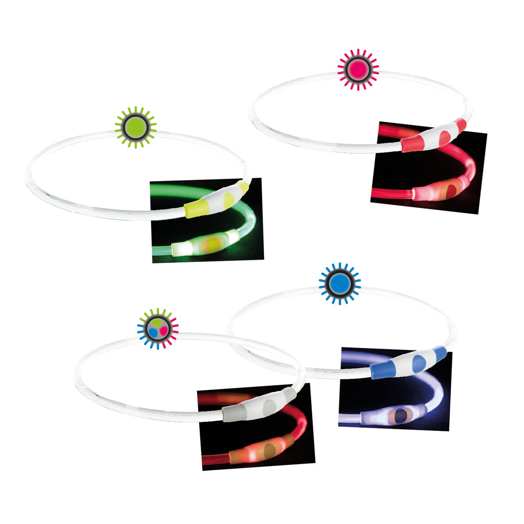 Anillo Luz Flash USB, L–XL: 65 cm/ø 8 mm, Multicolor