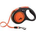 flexi New NEON, tape leash, M: 5 m, neon orange