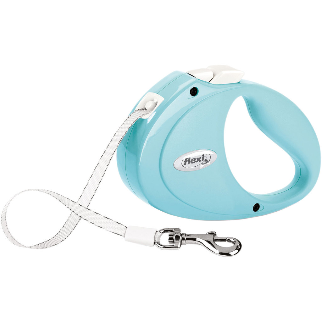 flexi PUPPY Cinta Enrollable, XS, 2m, Azul Claro