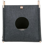 Elfie cave, felt, with cushion, 46 × 52 × 50 cm, anthracite