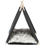 Elfie cave, felt, with cushion, 46 × 52 × 50 cm, anthracite