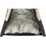 Elise cave, felt, with cushion, 63 × 44 × 30 cm, anthracite