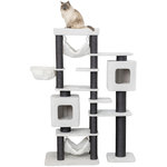 Poste Rascador XXL Lionello, 183 cm, Crema-Gris