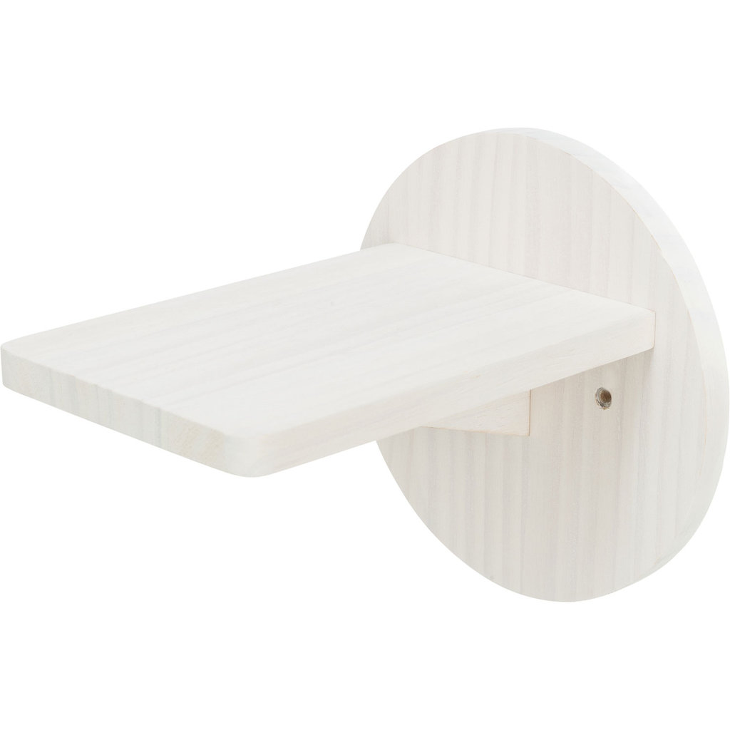 Climbing step for wall, pine wood, ø 19 × 22 cm, white