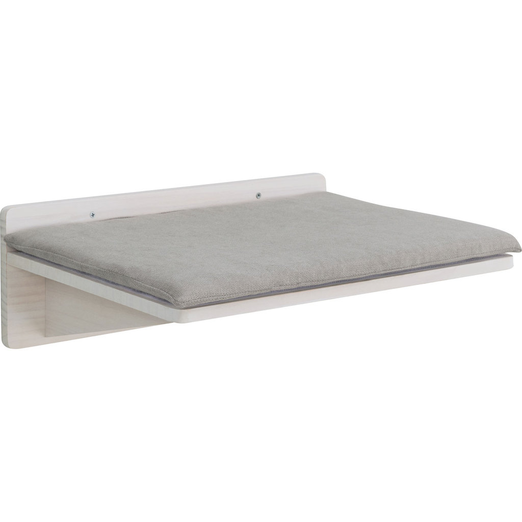 Platform with cushion, climbing landscape, 50 × 17.5 × 36.5 cm, white