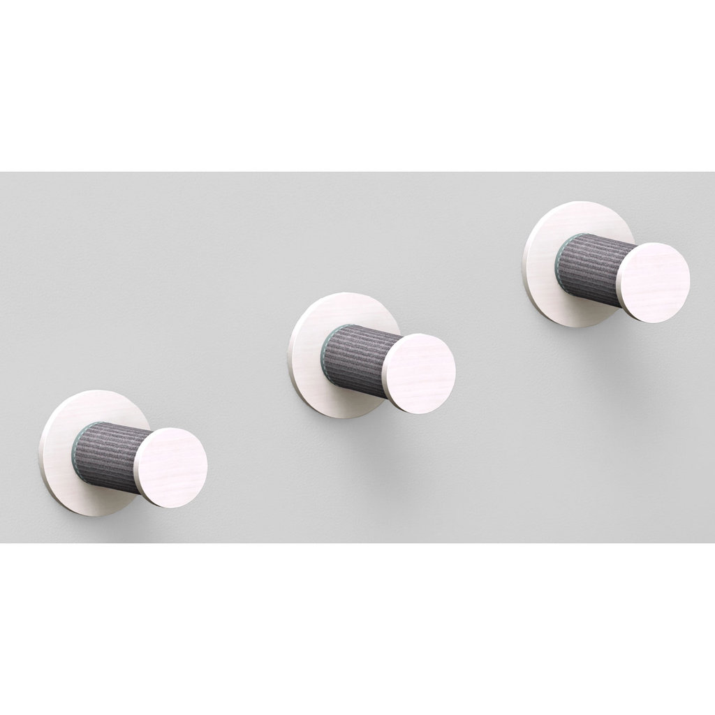 Wall set 3, 3 steps, 3 × ø 18 × 22 cm, white/grey