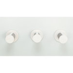 Set de pared 3, 3 pasos, 3 × ø 18 × 22 cm, Blanco-Gris