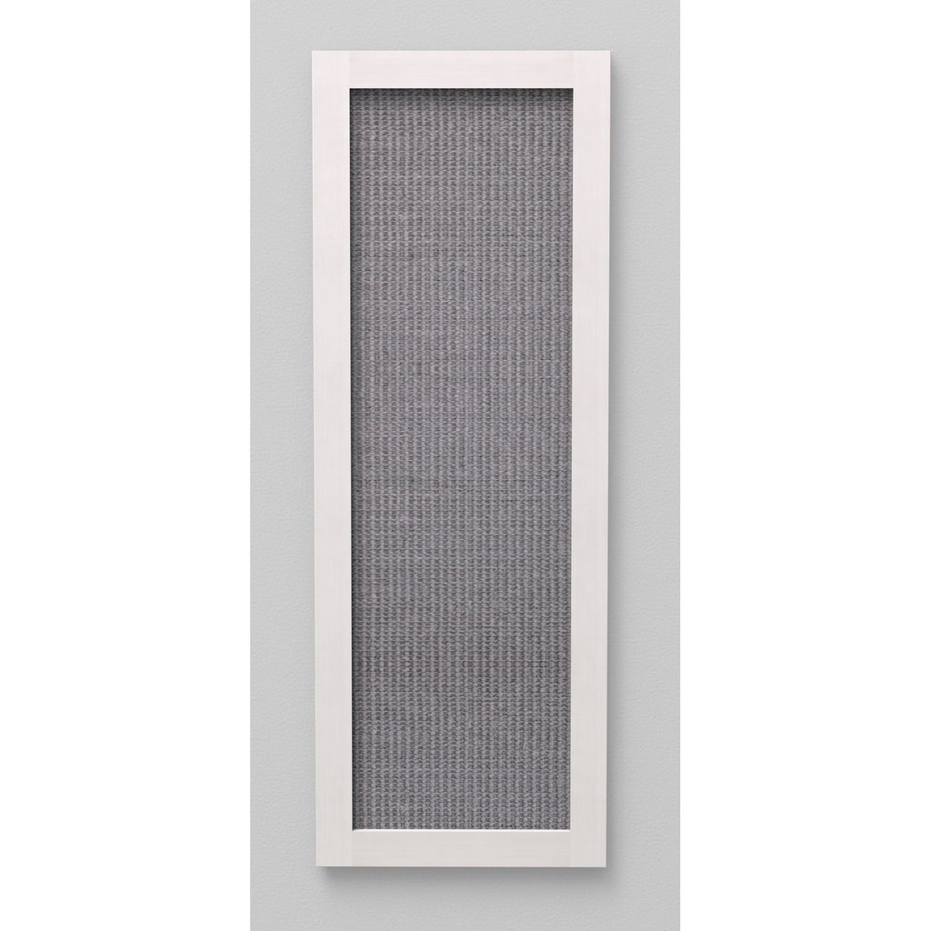 Scratching board with wooden frame, 28 × 78 cm, grey/white