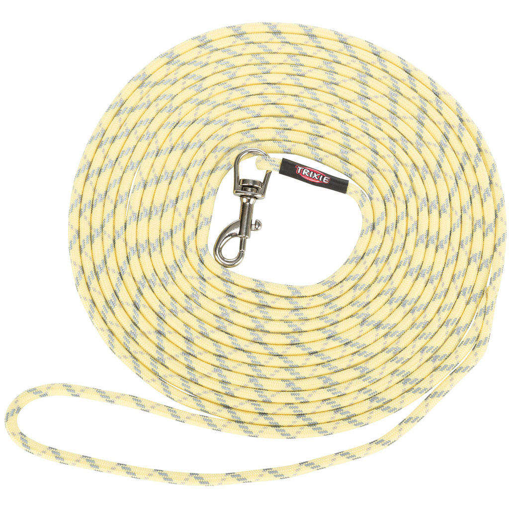 Junior puppy tracking leash, XXS–XS: 4 m/ø 4 mm, yellow