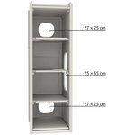 Stefano cat tower XXL, sisal/plush, 178 cm, grey/light grey