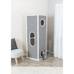 Stefano cat tower XXL, sisal/plush, 178 cm, grey/light grey