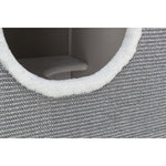 Stefano cat tower XXL, sisal/plush, 178 cm, grey/light grey