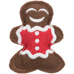 Figura de Navidad de alce y pan de jengibre, fieltro, 8 cm, 2 uds.