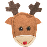 Figura de Navidad de alce y pan de jengibre, fieltro, 8 cm, 2 uds.