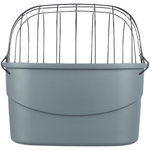 Front bicycle basket, plastic, 42 × 39 × 30 cm, grey