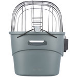 Front bicycle basket, plastic, 42 × 39 × 30 cm, grey