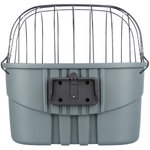 Front bicycle basket, plastic, 42 × 39 × 30 cm, grey