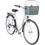 Front bicycle basket, plastic, 42 × 39 × 30 cm, grey