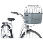 Front bicycle basket, plastic, 42 × 39 × 30 cm, grey