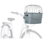 Front bicycle basket, plastic, 42 × 39 × 30 cm, grey