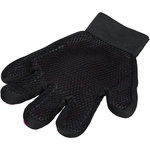 Fur care glove, mesh material/TPR, 16 × 24 cm, pink/black