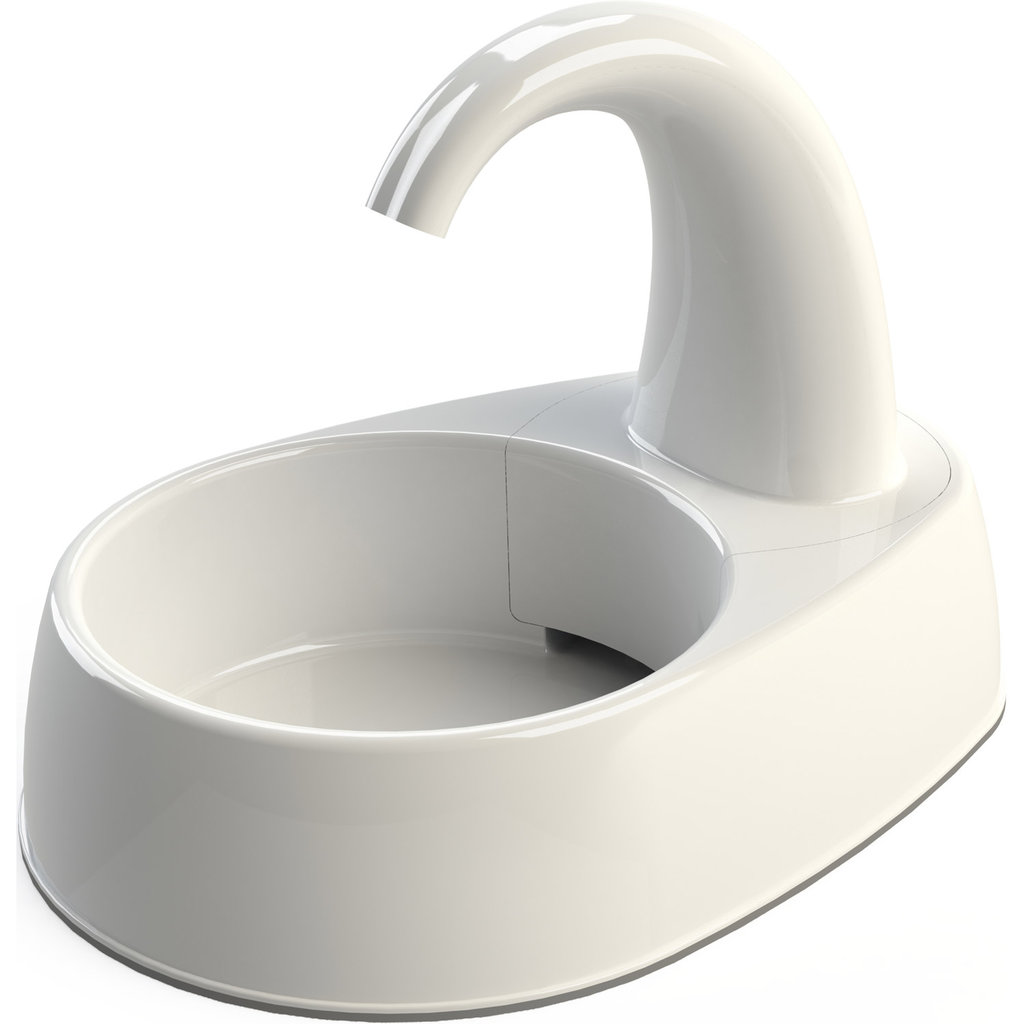 Curved Stream drinking fountain, plastic, 2.5 l/25 × 24.5 × 35 cm, white