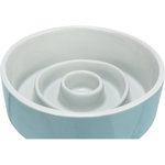 Slow Feeding bowl, ceramic, 0.9 l/ø 17 cm, grey/blue